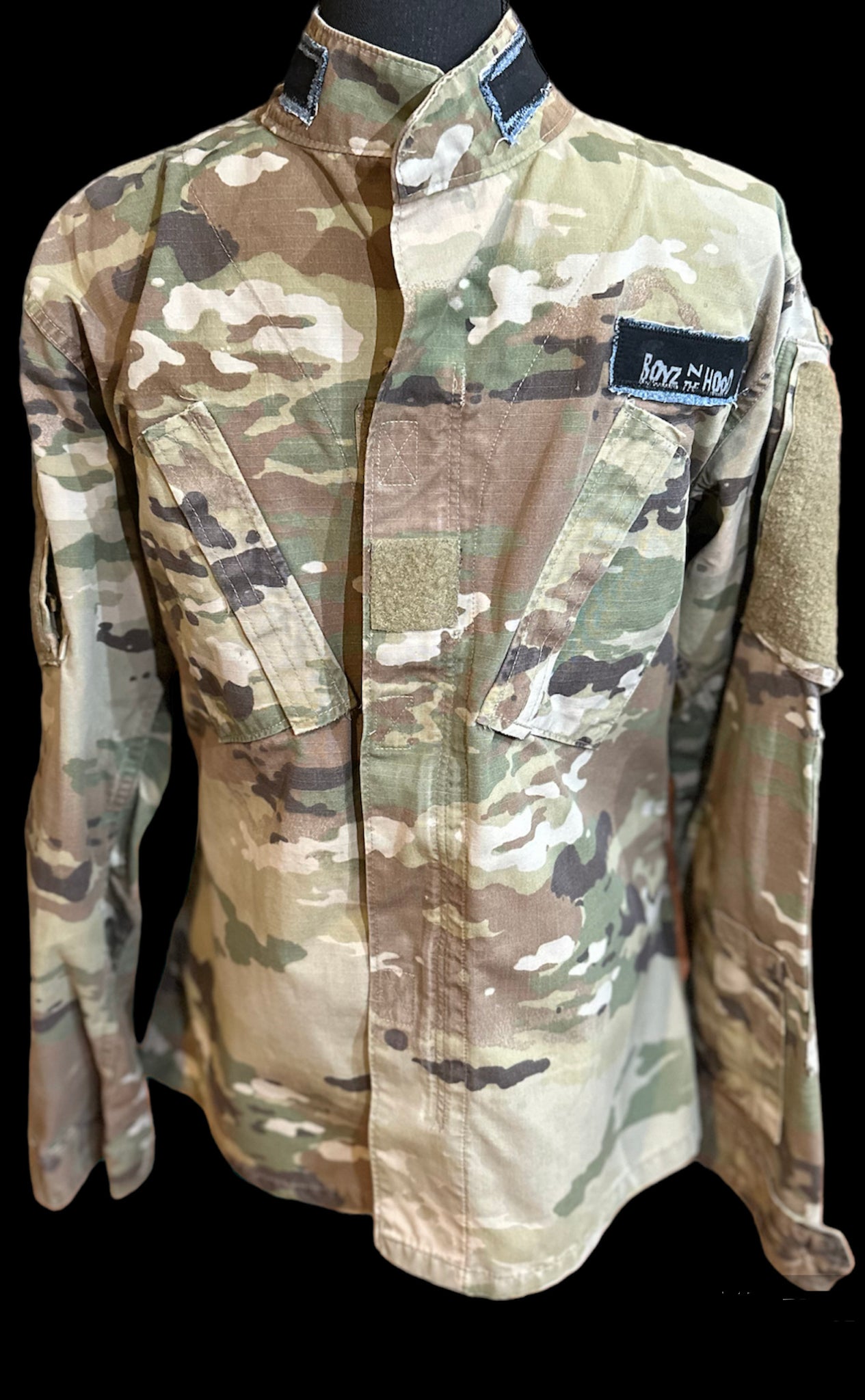 Customized “Boyz N The Hood” Vintage Graphic Camouflage Weatherproof Jacket