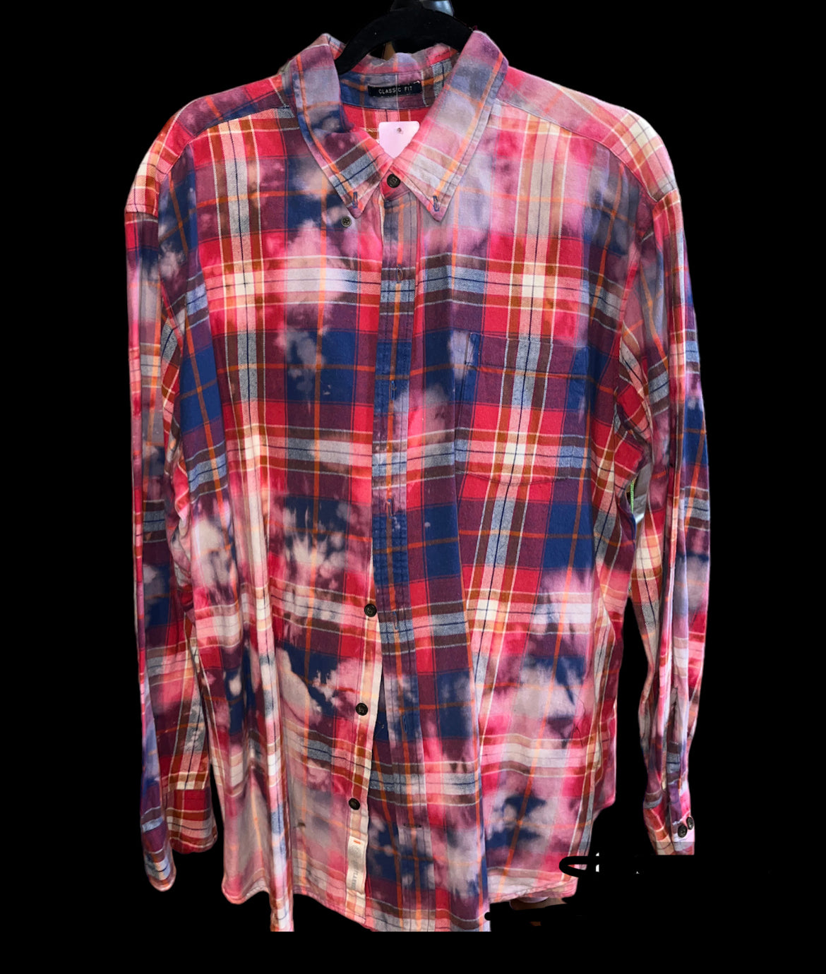 Customized “Chic Barbie” Graphic Reverse Tie Dye Flannel