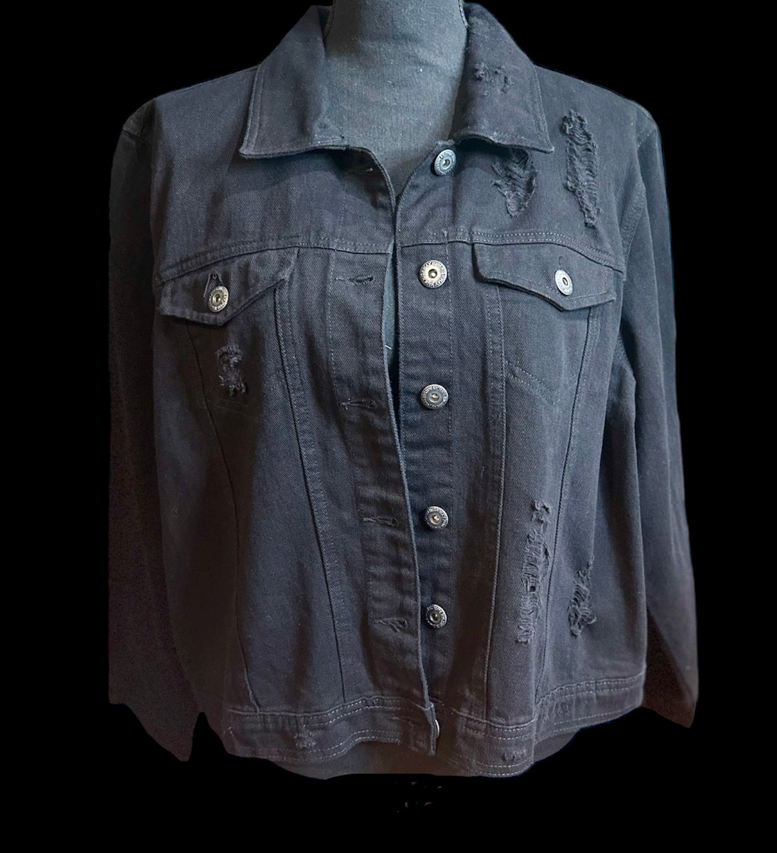 Customized “6 Inch Heels” Graphic Black Denim Jacket