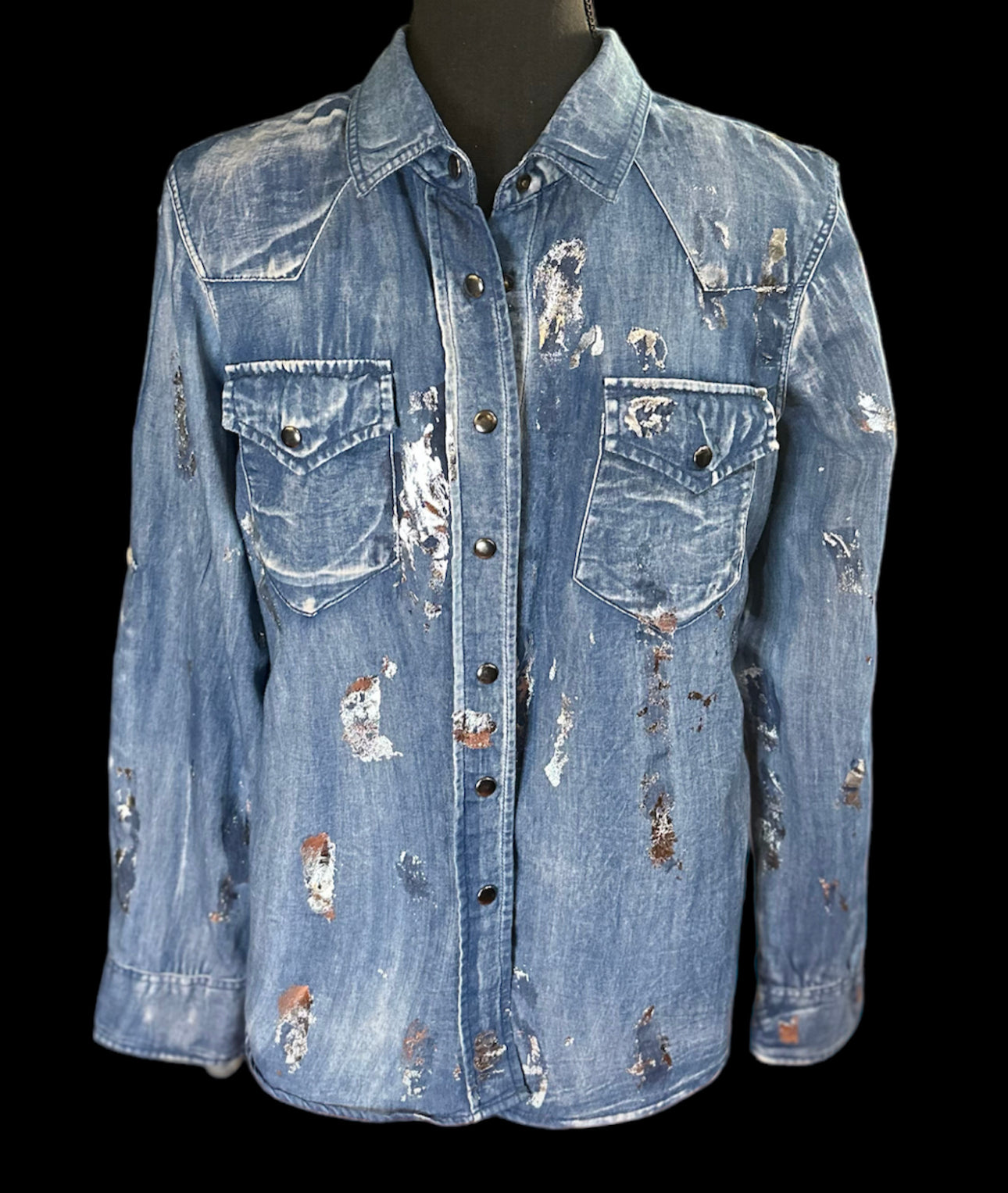 Customized “Energy” Graphic Denim Shirt