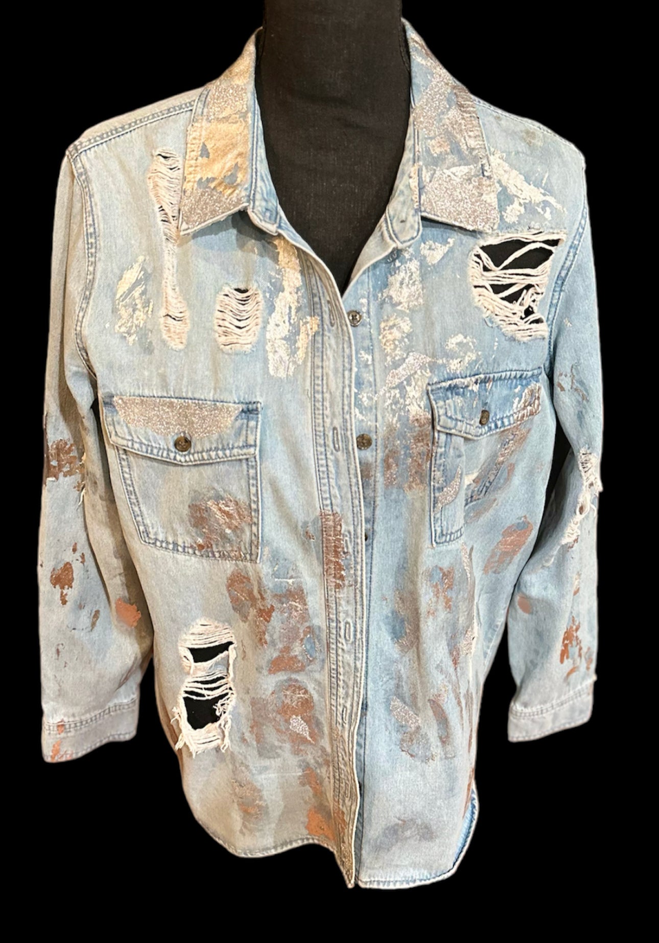 Customized “Ms. Monroe” Graphic Denim Shirt