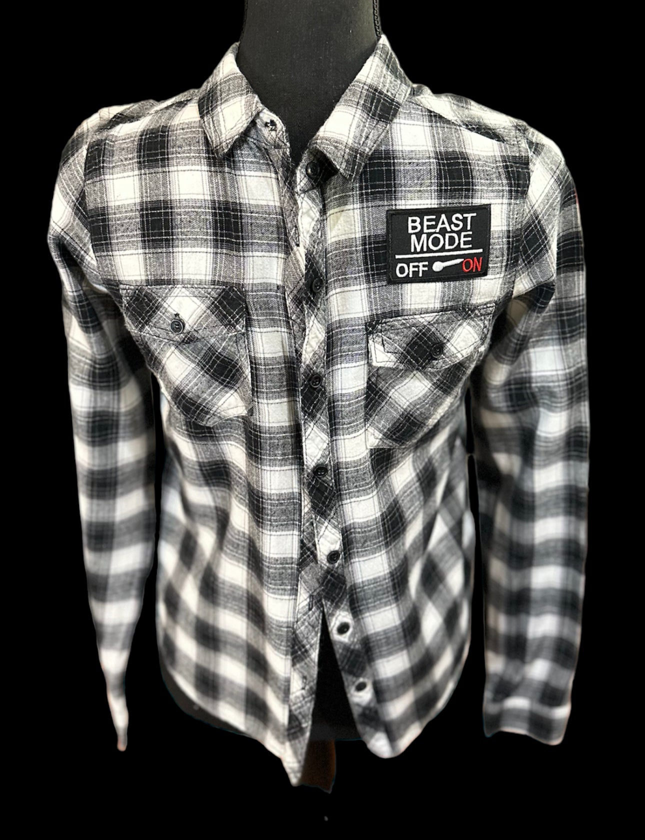 Customized “Beast Mode” Graphic Flannel