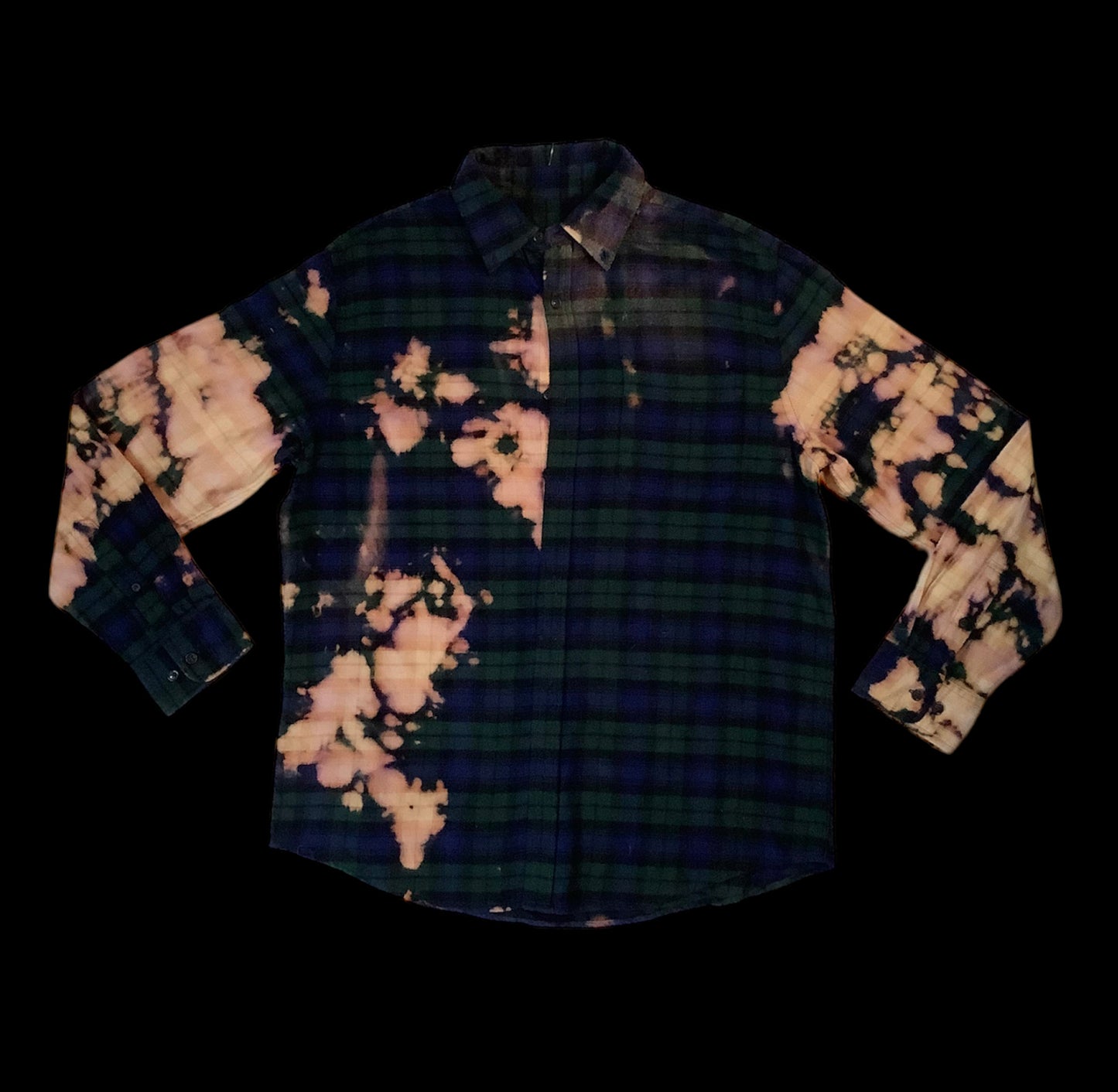 Customized Vintage “Biggie” Graphic Reverse Tie Dye Flannel