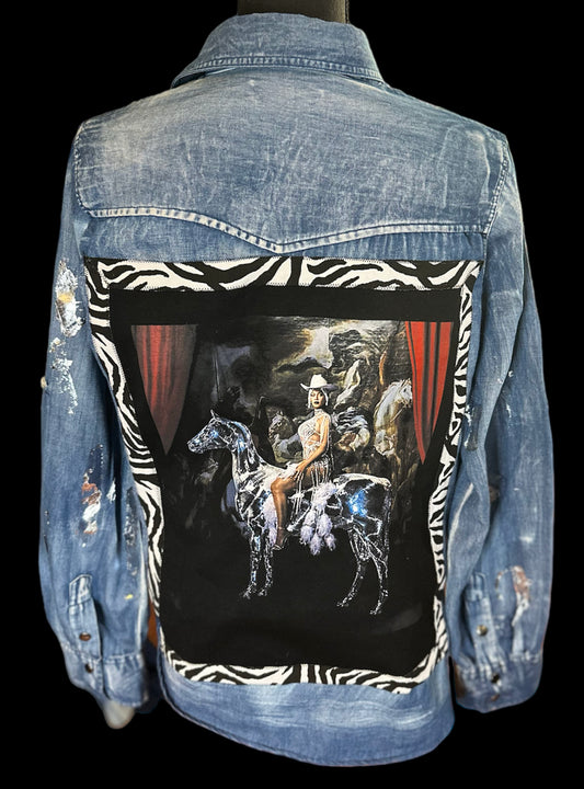 Customized “Energy” Graphic Denim Shirt